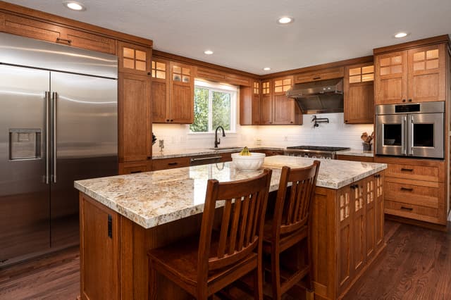 Wooden styled modern kitchen